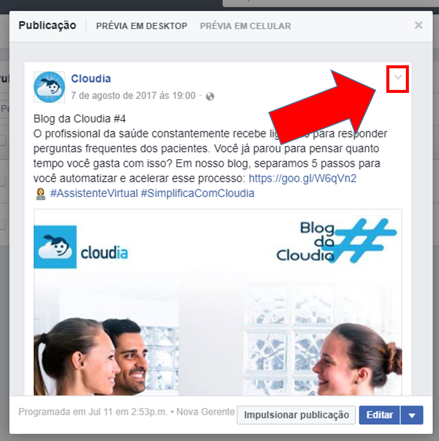 Menu “Perguntas Frequentes” - Cloudia - Chatbot para clínicas com